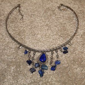 Lapis Dangle Choker